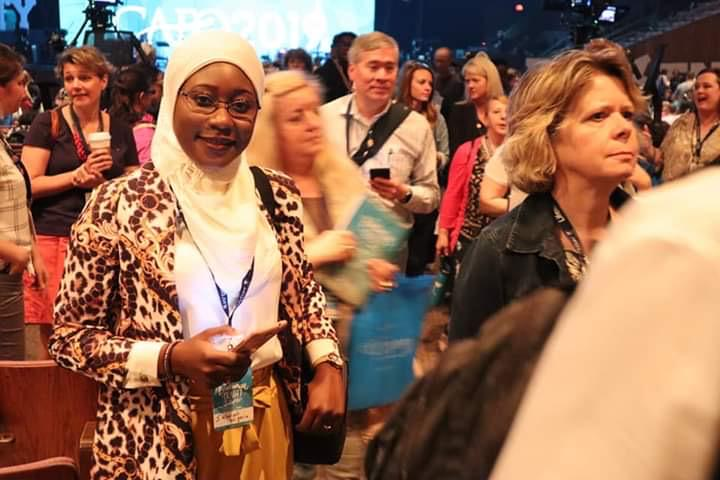 Salmat Olatuyi at an international event in Lebanon